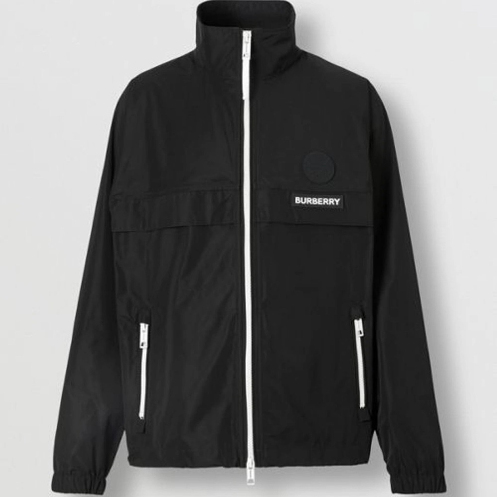 Burberry Globe Graphic Shape-memory Taffeta Jacket In Black size S (fits as M)